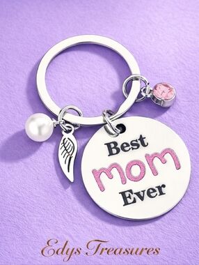 Best Mom Ever Keychain With Cute Charms NWOT